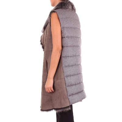 Shop Herno Women's Grey Suede Vest