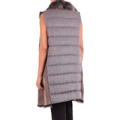 Shop Herno Women's Grey Suede Vest