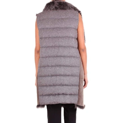 Shop Herno Women's Grey Suede Vest