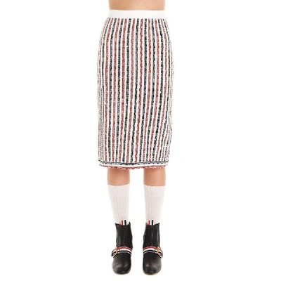 Shop Thom Browne Women's White Cotton Skirt