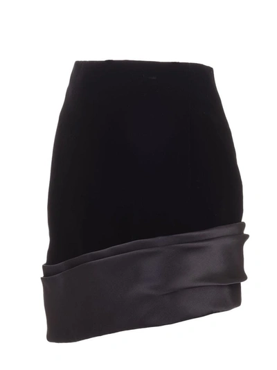 Shop Saint Laurent Women's Black Viscose Skirt