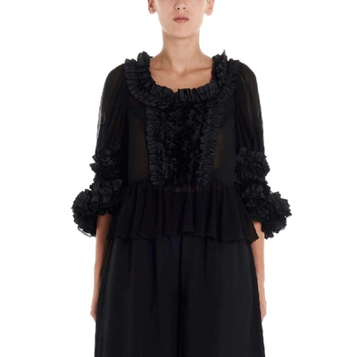 Shop Comme Des Garçons Women's Black Polyester Shirt