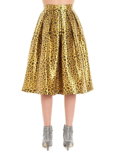 Shop Ultràchic Women's Yellow Polyester Skirt