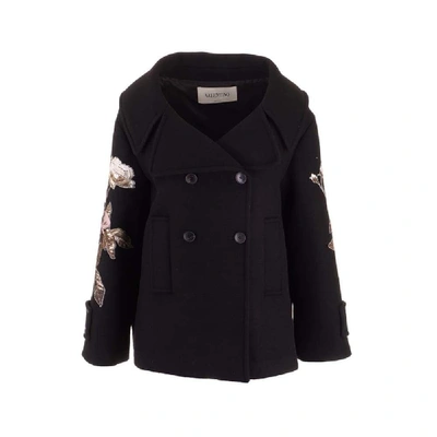 Shop Valentino Women's Black Wool Coat