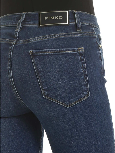 Shop Pinko Women's Blue Cotton Jeans