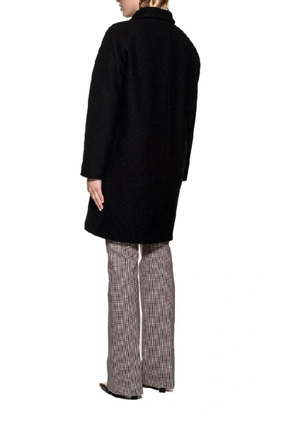 Shop Aspesi Women's Black Wool Coat