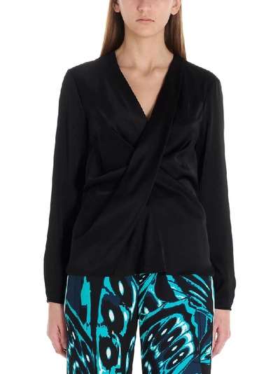 Shop Diane Von Furstenberg Women's Black Acetate Blouse