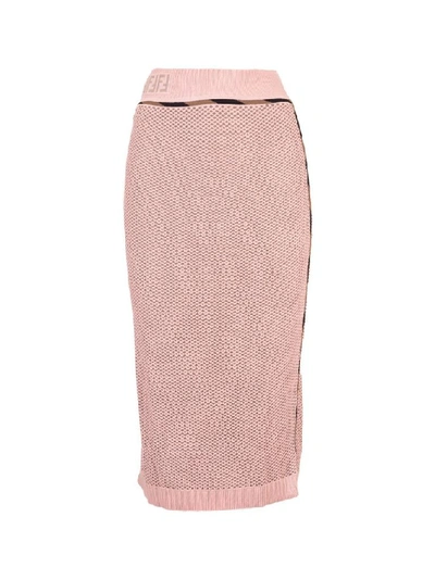 Shop Fendi Women's Pink Viscose Skirt