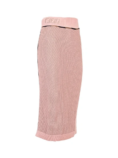 Shop Fendi Women's Pink Viscose Skirt