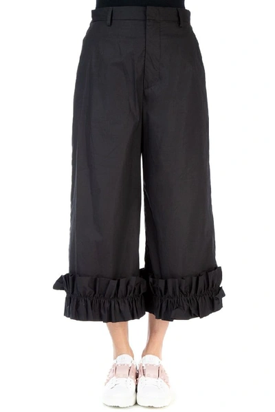Shop Moncler Women's Black Cotton Pants