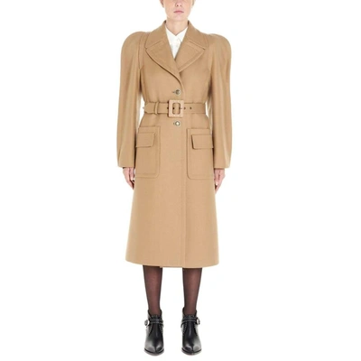 Shop Givenchy Women's Beige Wool Coat