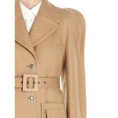 Shop Givenchy Women's Beige Wool Coat