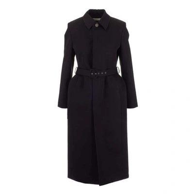 Shop Balenciaga Women's Black Cotton Trench Coat
