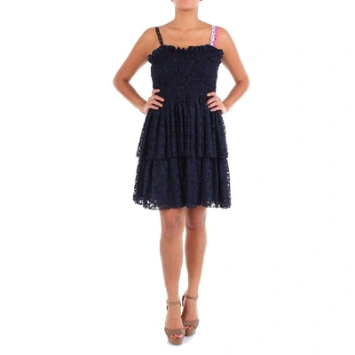 Shop Pinko Women's Blue Cotton Dress
