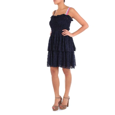 Shop Pinko Women's Blue Cotton Dress