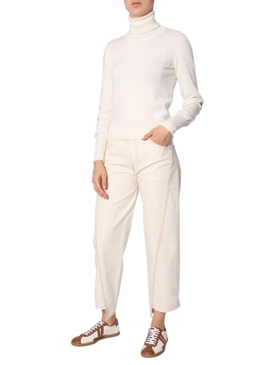 Shop Lanvin Women's White Cotton Pants