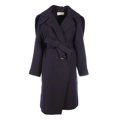 Shop Chloé Women's Blue Wool Trench Coat