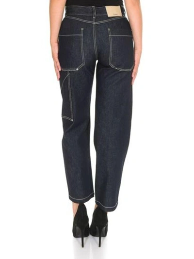 Shop Chloé Women's Blue Cotton Jeans