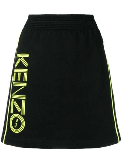 Shop Kenzo Women's Black Cotton Skirt
