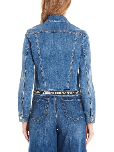Shop Stella Mccartney Women's Blue Cotton Jacket