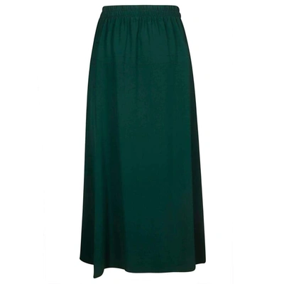 Shop Alberto Biani Women's Green Wool Skirt