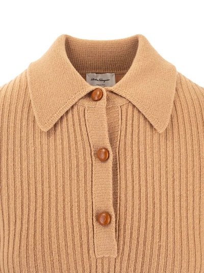 Shop Ferragamo Salvatore  Women's Brown Wool Sweater
