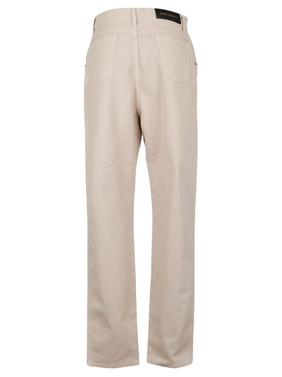 Shop Alberta Ferretti Women's Beige Cotton Pants