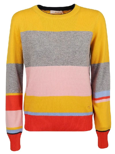 Shop Tory Burch Women's Yellow Cashmere Sweater