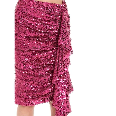 Shop In The Mood For Love Women's Fuchsia Polyester Skirt