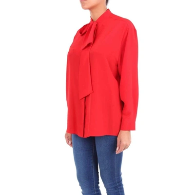 Shop Boutique Moschino Women's Red Silk Blouse