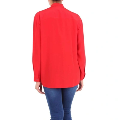 Shop Boutique Moschino Women's Red Silk Blouse