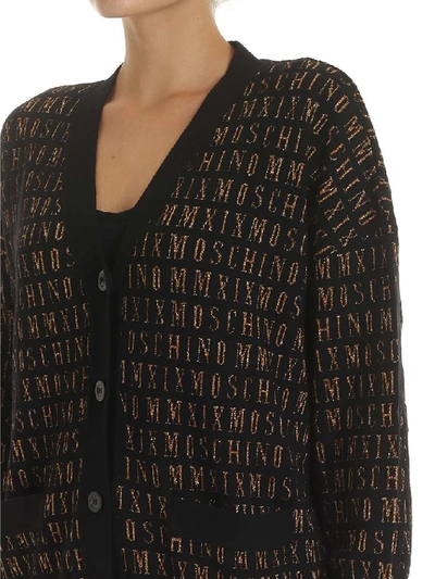 Shop Moschino Women's Black Wool Cardigan