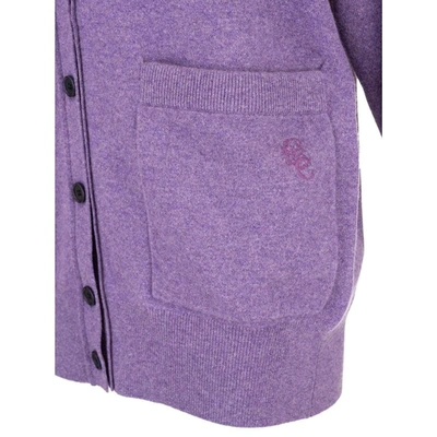 Shop Chloé Women's Purple Cashmere Cardigan