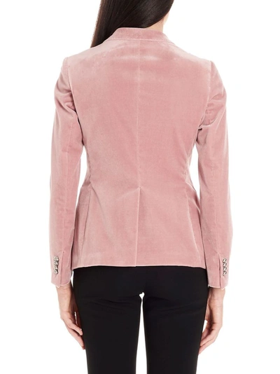 Shop Tagliatore Women's Pink Cotton Blazer