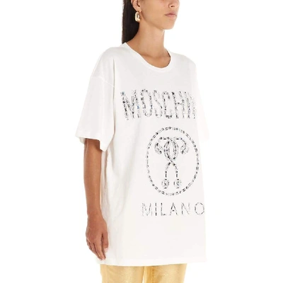 Shop Moschino Women's White Cotton T-shirt