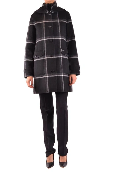 Shop Woolrich Women's Black Wool Coat