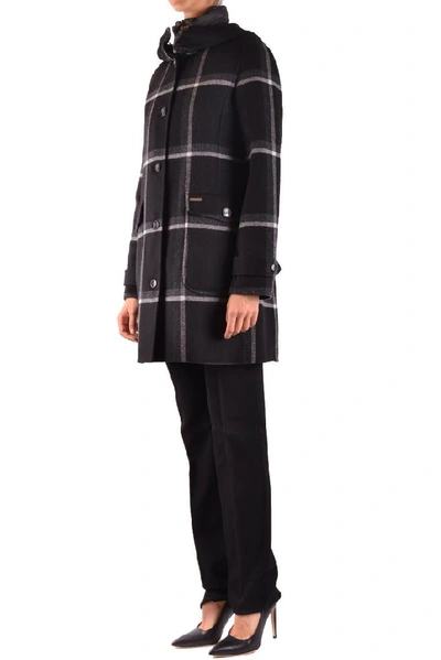 Shop Woolrich Women's Black Wool Coat