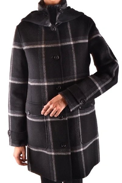 Shop Woolrich Women's Black Wool Coat