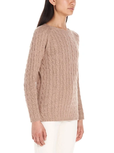 Shop Max Mara S  Women's Beige Cashmere Sweater