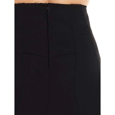Shop Comme Des Garçons Women's Black Wool Skirt