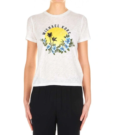 Shop Michael Kors Women's White Cotton T-shirt