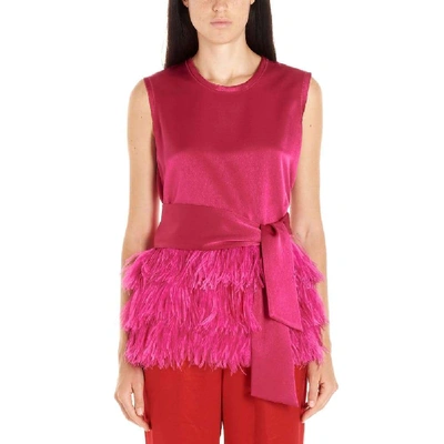 Shop Gianluca Capannolo Women's Fuchsia Polyester Top