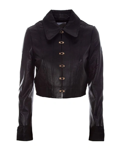 Shop Alice Mccall Women's Black Leather Outerwear Jacket