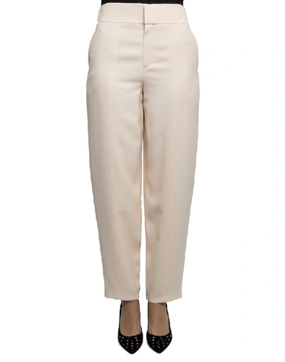 Shop Chloé Women's White Silk Pants