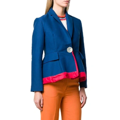 Shop Marni Women's Blue Cotton Blazer