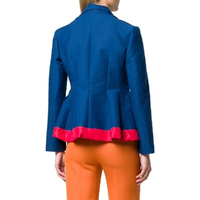 Shop Marni Women's Blue Cotton Blazer