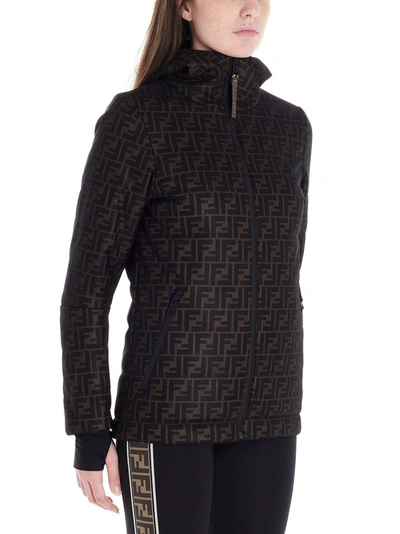 Shop Fendi Women's Brown Polyester Outerwear Jacket