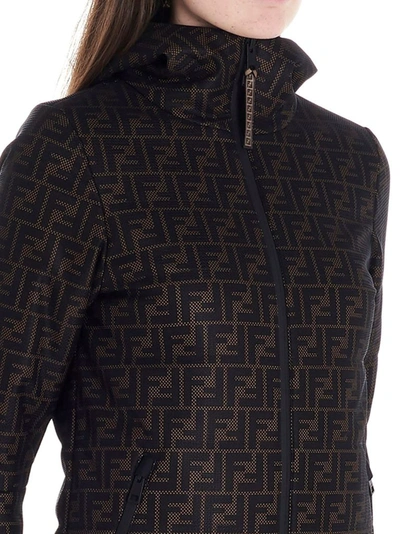 Shop Fendi Women's Brown Polyester Outerwear Jacket