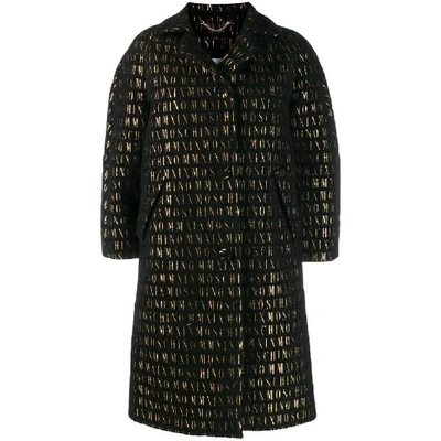 Shop Moschino Women's Black Wool Coat