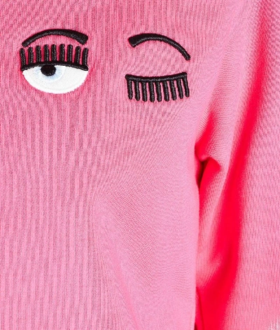 Shop Chiara Ferragni Women's Pink Cotton Sweatshirt